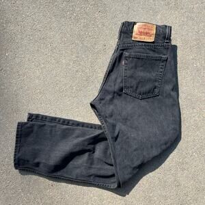 Ladies 90s Levi’s 555 black guys fit straight leg jeans 13 JR M Vintage